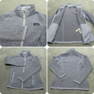 Patagonia Better Sweater Girls Large 12 Light Purple Fleece Jacket Full Zip Warm